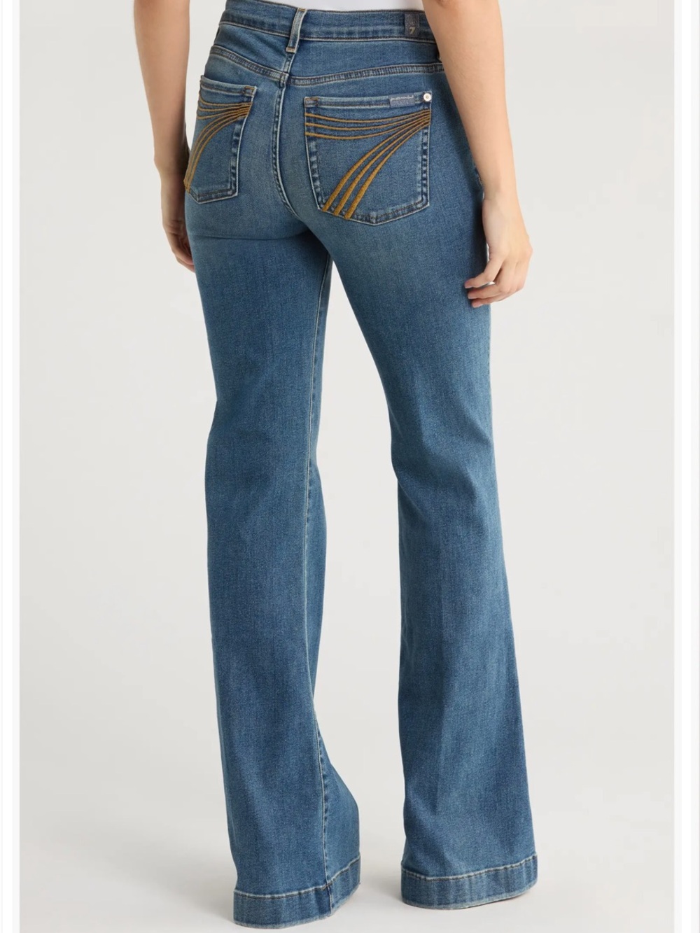 7 for all mankind dojo felicity wide leg flare jeans